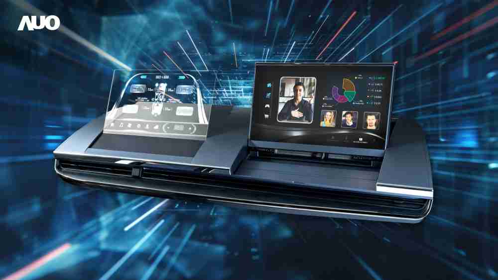 传奇国际Micro LED Display HMI解决方案打造透明Micro LED前座仪表，，呈现信息并保留驾驶视野开阔；亦为副驾驶座乘客打造收放自如的Micro LED屏幕，，在不影响显示质量的前提于显示区内建镜头，，，让用户能与视讯对象直接眼神接触，，，提供绝佳的双向沟通体验